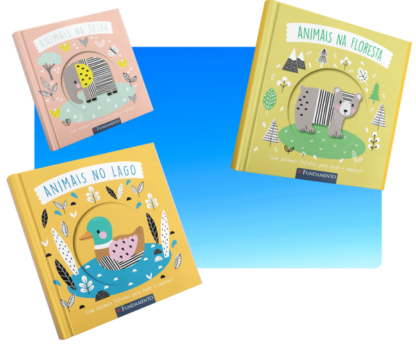 Kit Reconhecimento de Animais e Objetos - 5 Livros para Bebês