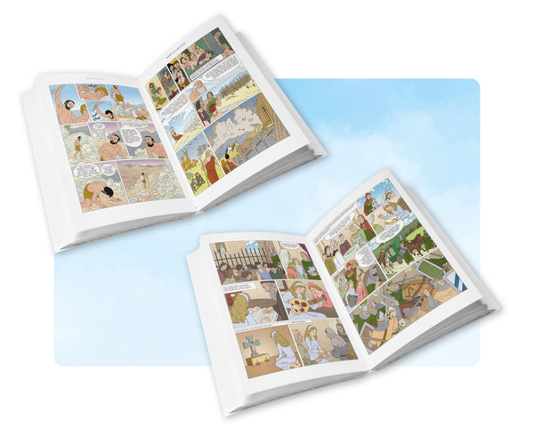 Kit Biblia + Francisco: a Bíblia Sagrada em Quadrinhos + a História de São Francisco e Santa Clara D