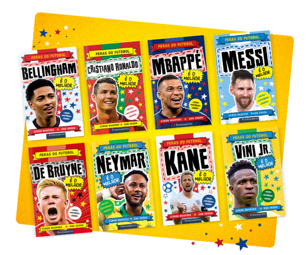 Kit Feras do Futebol - 3 Livros (Mbappé + CR7 + Messi)