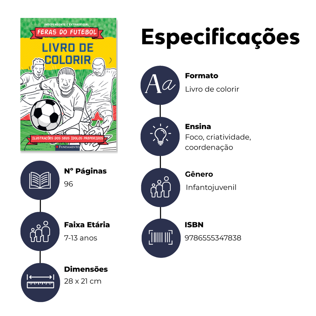 Feras do Futebol: Livro de Colorir