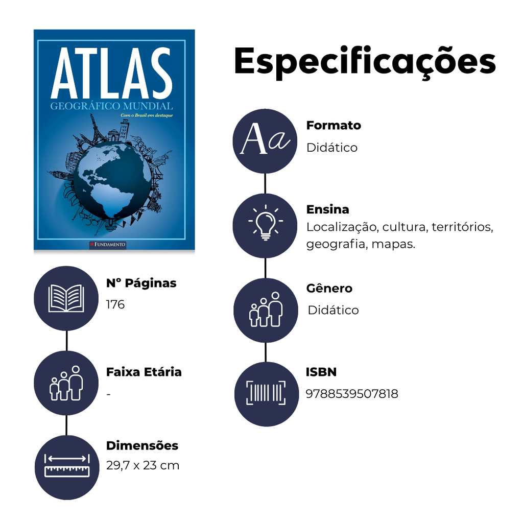 Atlas Geografico Mundial - Azul - 2° Edição