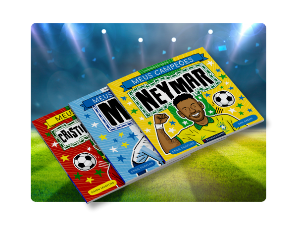 Kit Meus Campeões - 3 Livros Infantis (Neymar, Messi e CR7)
