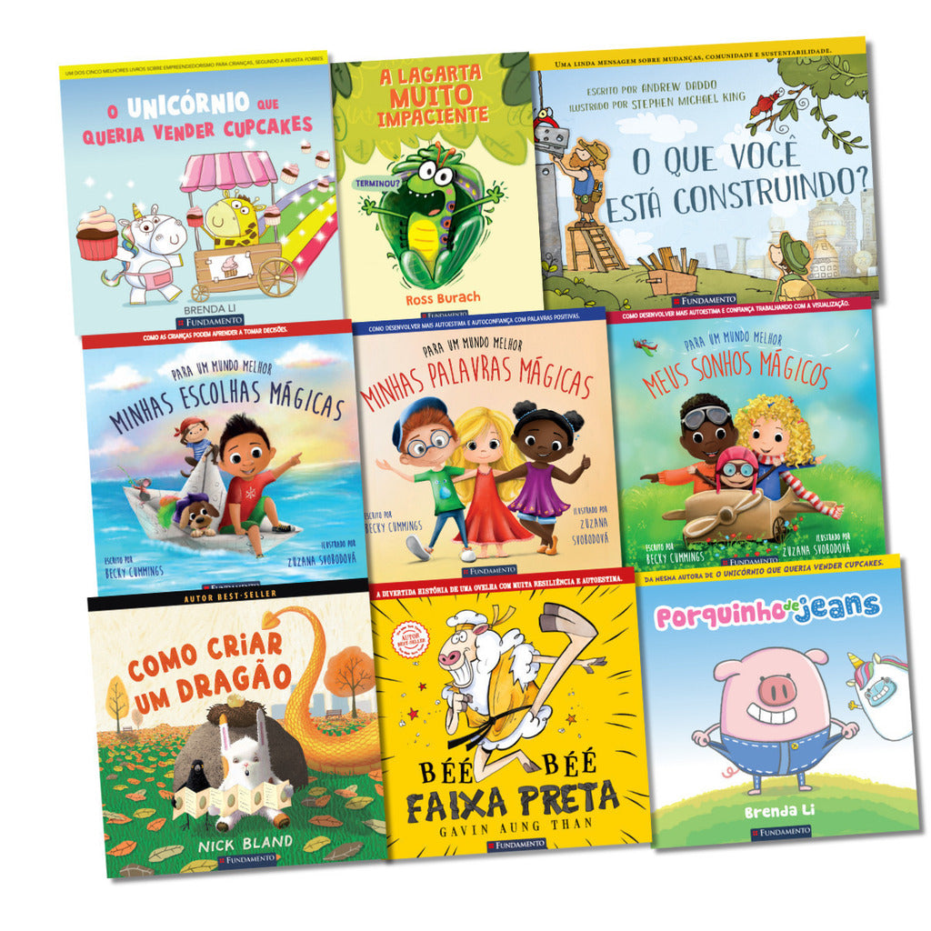 Kit Como Criar Filhos Fortes e Mais Felizes (9 Livros Infantis para 3-6 Anos - Picture Books)