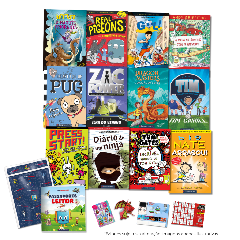 Kit Clube Fundamento Expresso - 12 Livros (Meninos 7 a 9 Anos)