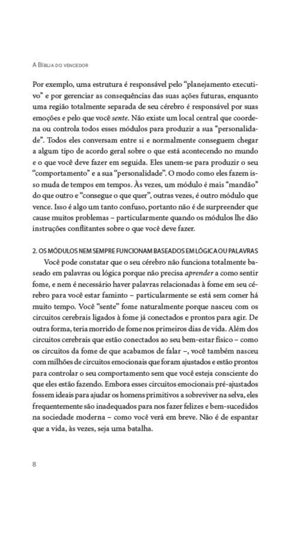 A Bíblia do Vencedor - Recarregue Seu Cérebro para Uma Mudança Permanente