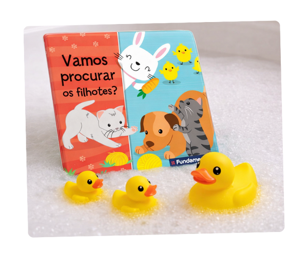 Vamos Procurar Os Filhotes? (Livro de Banho para Bebês)