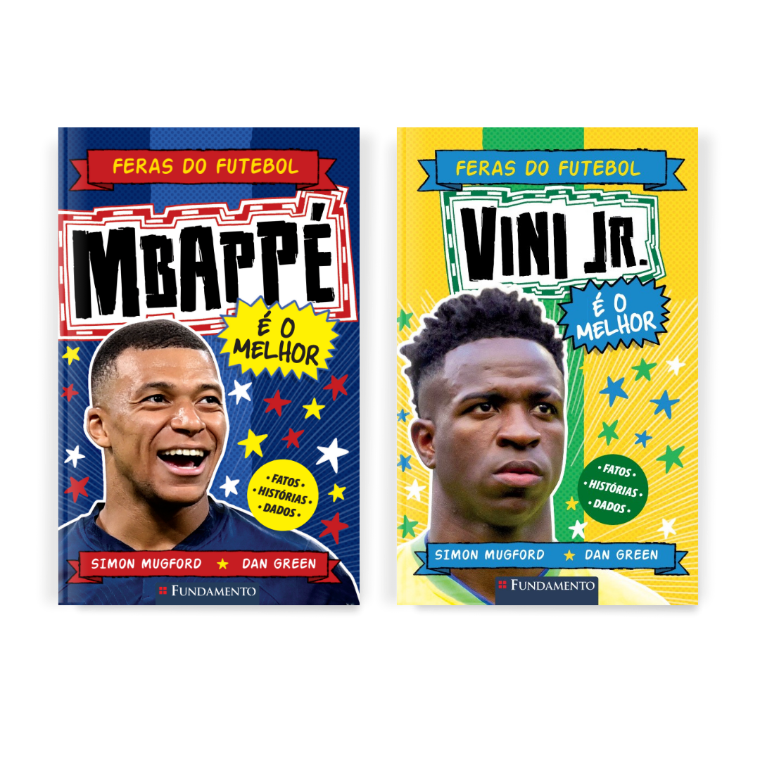 Kit Feras do Futebol - 2 Livros  (Mbappé + Vini Jr)