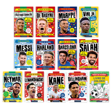 Kit Feras do Futebol - 12 Livros + Livro de Colorir