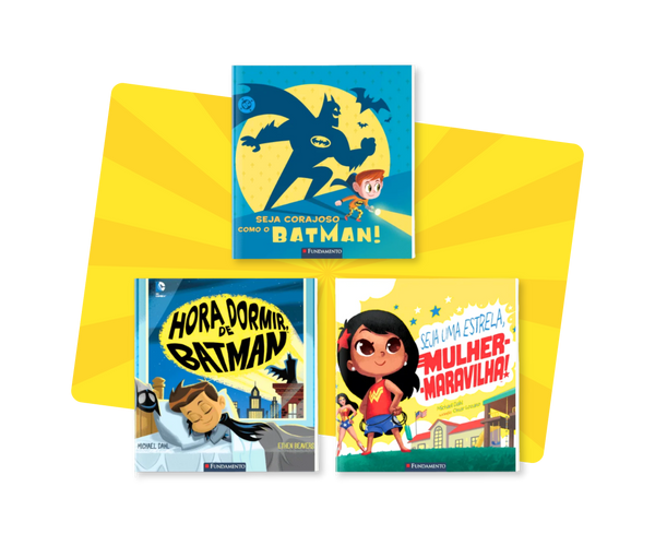 Kit Batman + Mulher Maravilha (3 Livros Infantis para Crianças de 3-6 Anos)