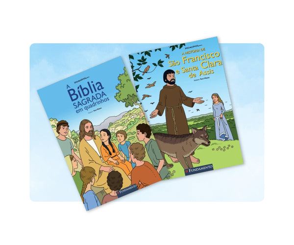 Kit Biblia + Francisco: a Bíblia Sagrada em Quadrinhos + a História de São Francisco e Santa Clara D