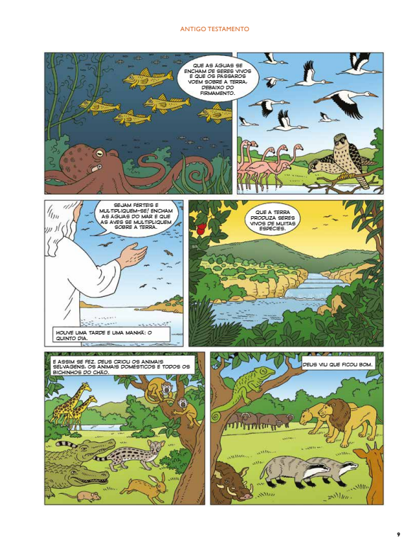 A Bíblia Sagrada em Quadrinhos - Editora Fundamento livro_infantil