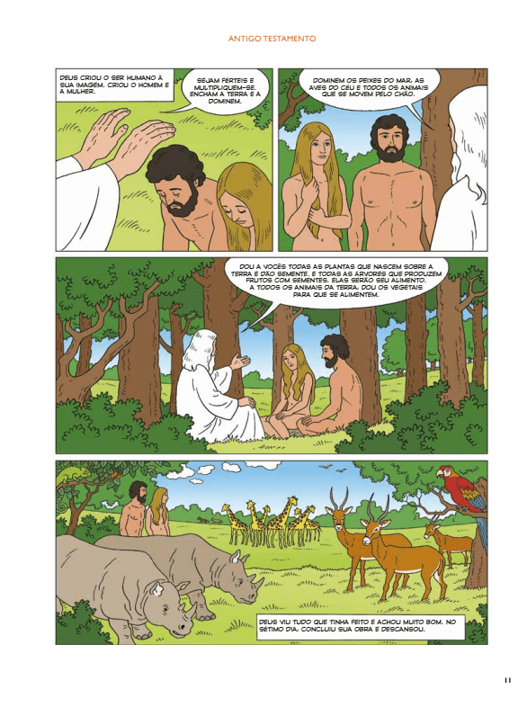 A Bíblia Sagrada em Quadrinhos - Editora Fundamento livro_infantil