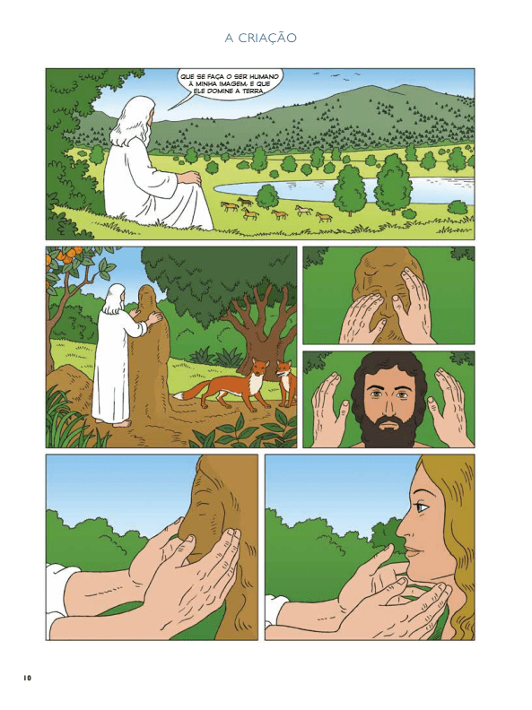 A Bíblia Sagrada em Quadrinhos - Editora Fundamento livro_infantil