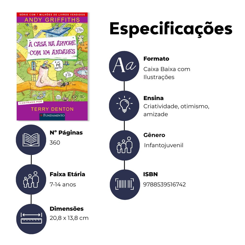A Casa na Árvore com 104 Andares - Editora Fundamento livro_infantil