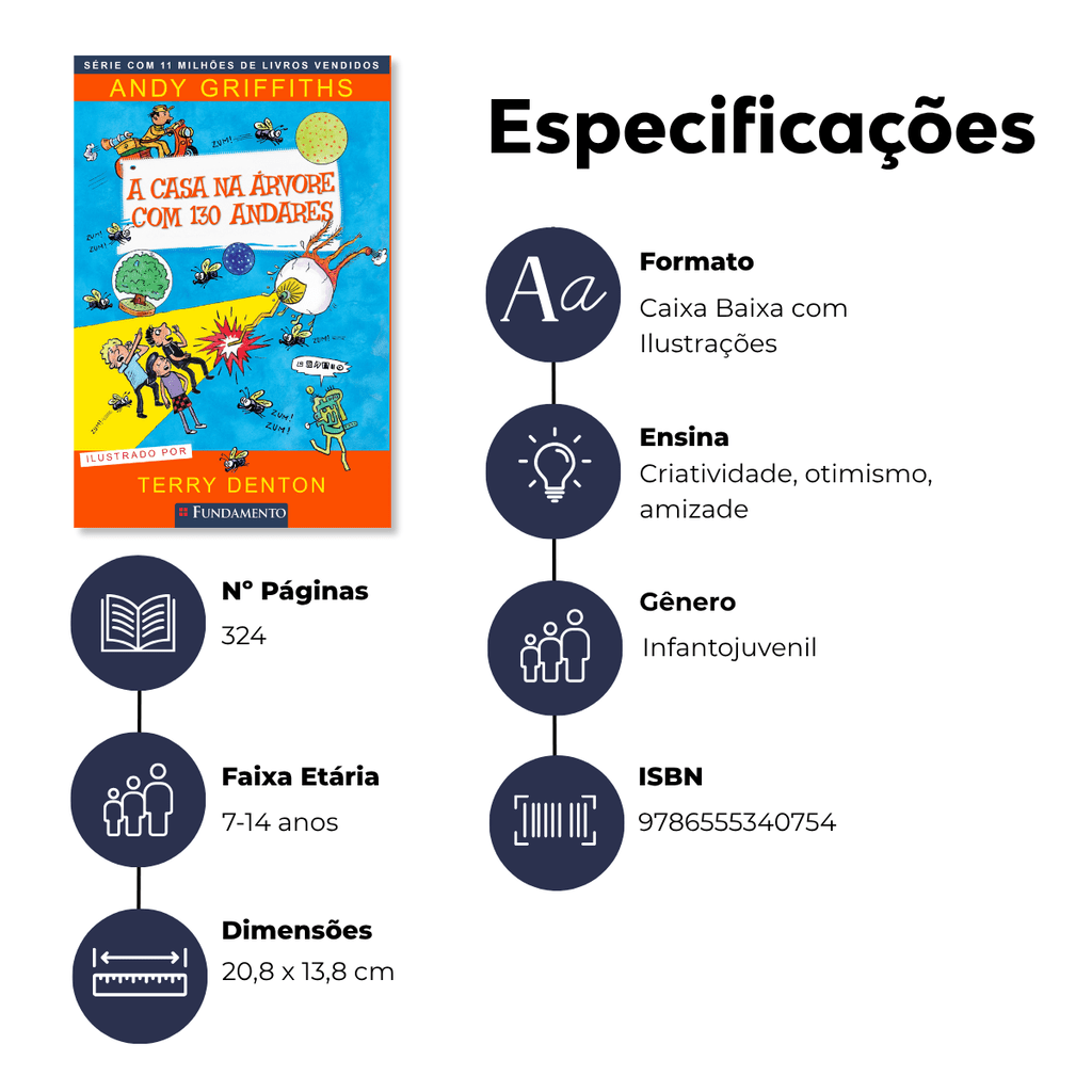 A Casa na Árvore com 130 Andares - Editora Fundamento livro_infantil