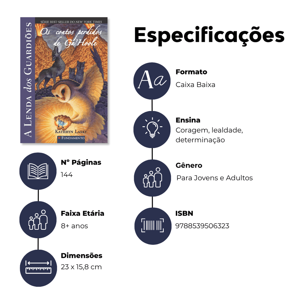 A Lenda dos Guardiões - Os Contos Perdidos de Ga Hoole - Editora Fundamento livro_infantil