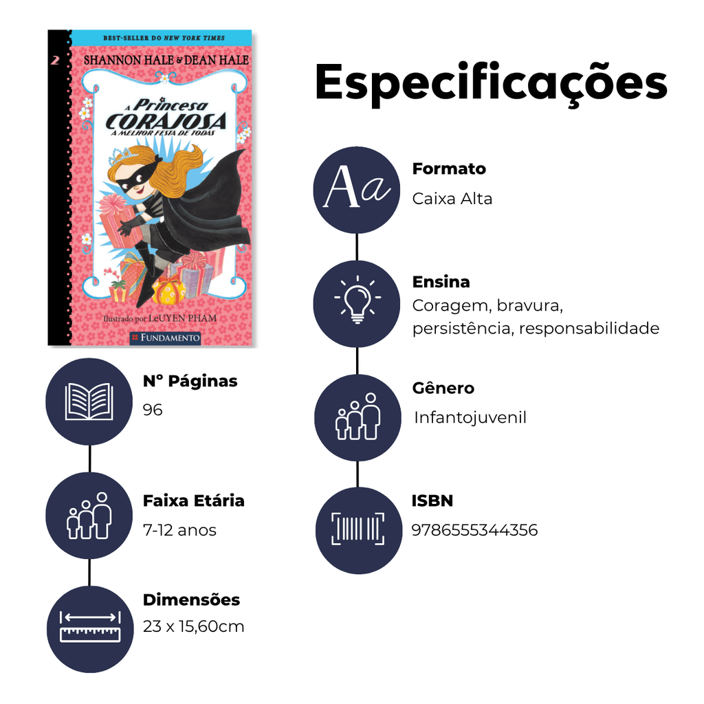 A Princesa Corajosa e a Melhor Festa de Todas - Editora Fundamento livro_infantil