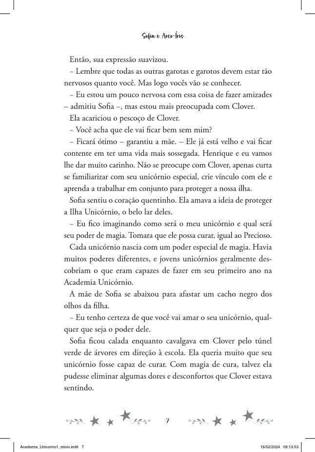 Academia Unicórnio 01: Sofia e Arco - íris - Editora Fundamento livro_infantil