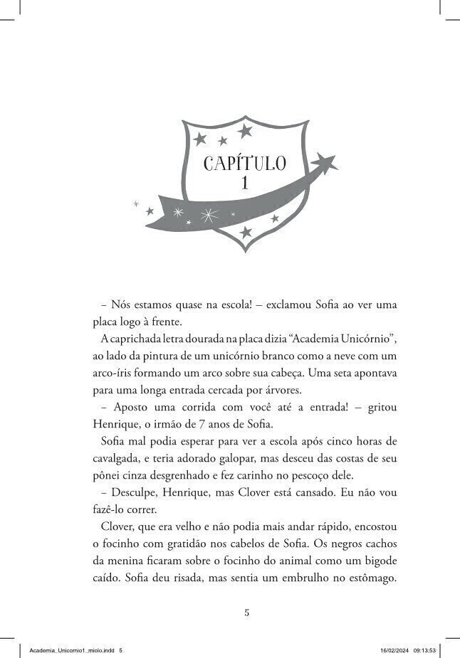 Academia Unicórnio 01: Sofia e Arco - íris - Editora Fundamento livro_infantil