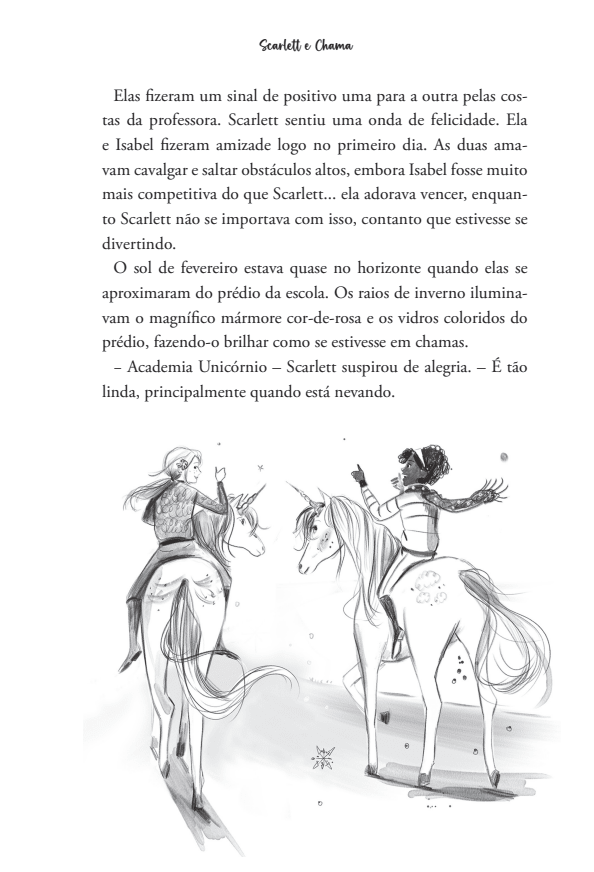 Academia Unicórnio 02: Scarlett e Chama - Editora Fundamento livro_infantil