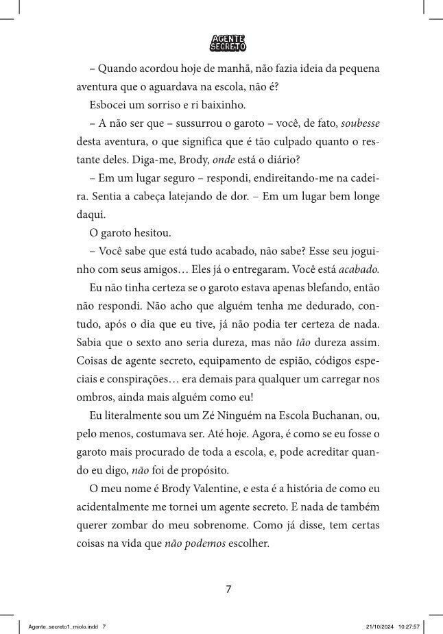 Agente Secreto 1 - Editora Fundamento livro_infantil