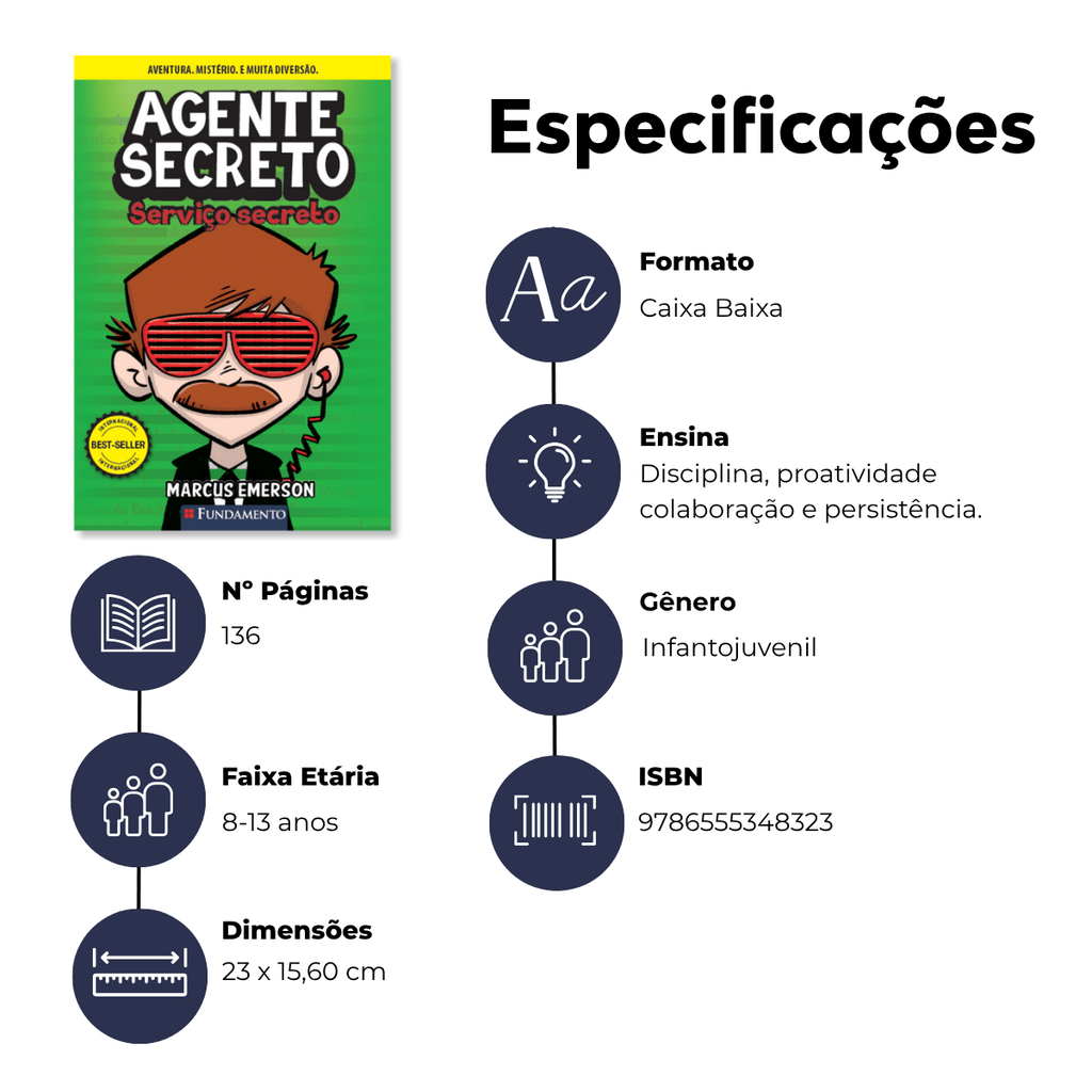 Agente Secreto: Serviço Secreto - Editora Fundamento livro_infantil