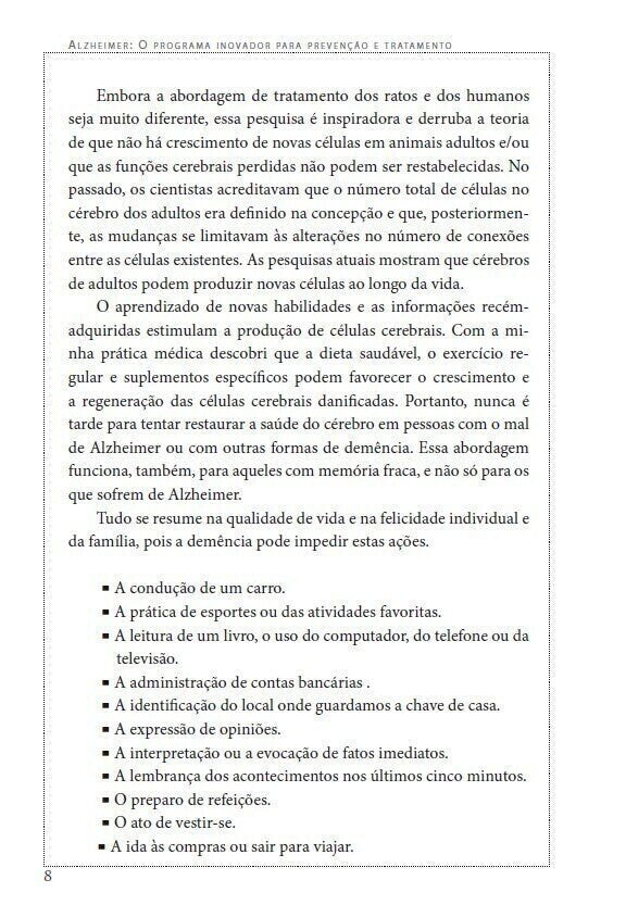 Alzheimer - o Programa Inovador para Prevenção e Tratamento - Editora Fundamento livro_infantil