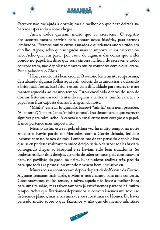 Amanhã 02 - O Silêncio da Noite - Editora Fundamento livro_infantil