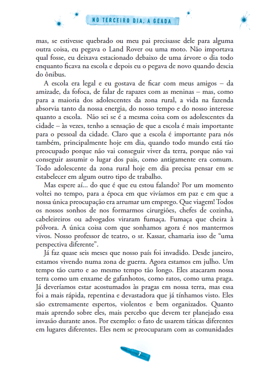 Amanhã 03 - No Terceiro Dia, a Geada - Editora Fundamento livro_infantil