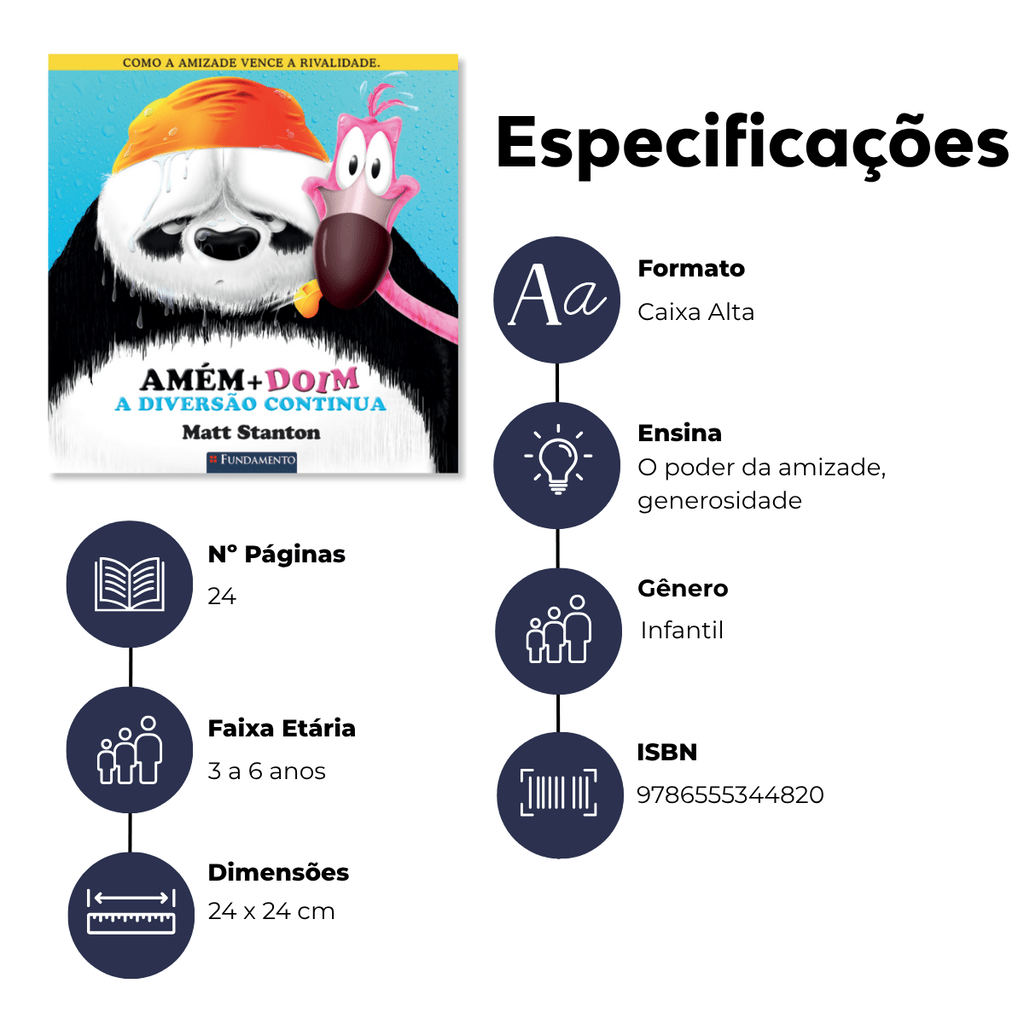 Amém + Doim - a Diversão Continua - Editora Fundamento livro_infantil