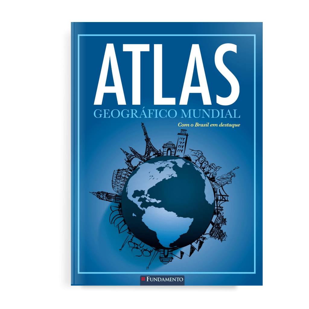 Atlas Geografico Mundial - Azul - Editora Fundamento livro_infantil