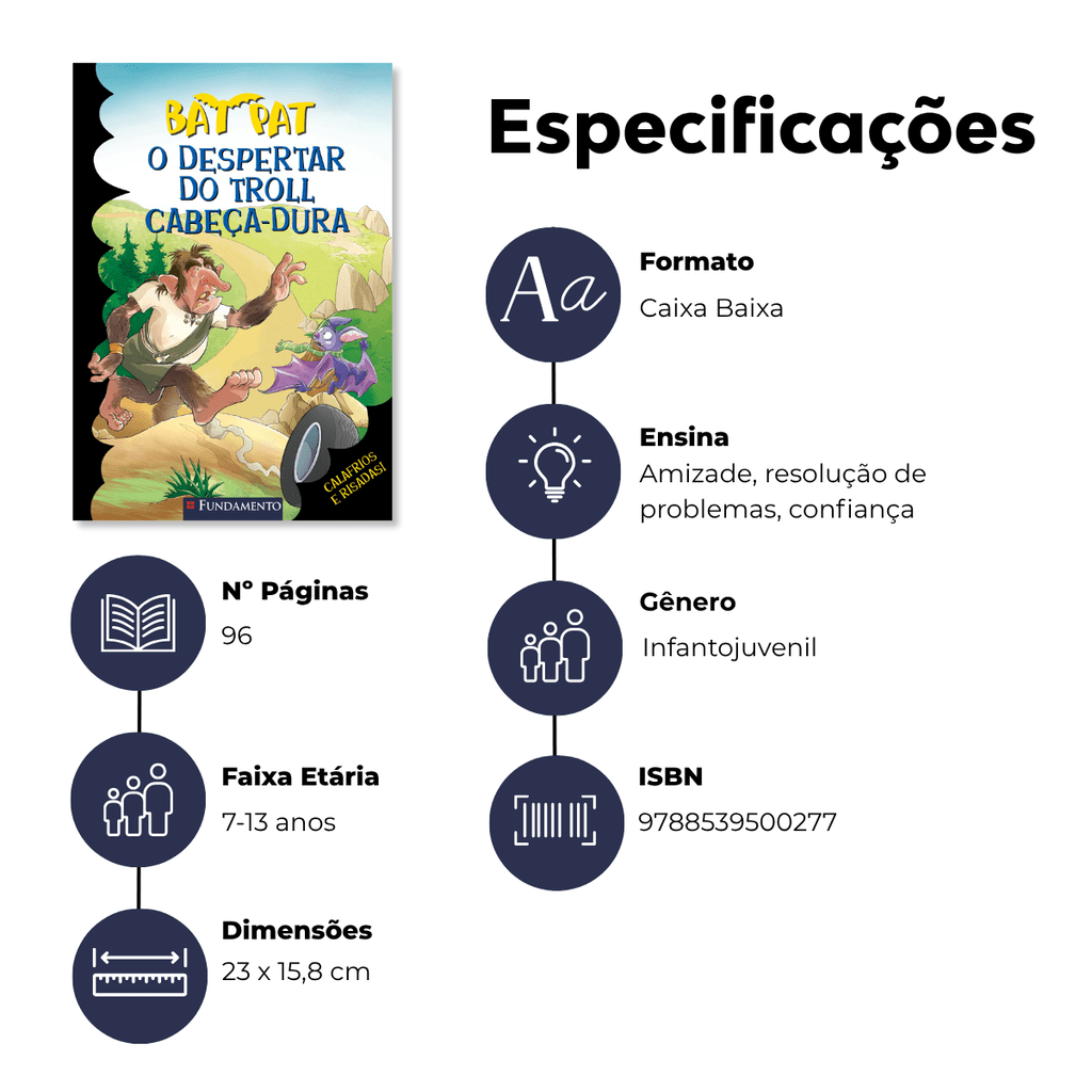 Bat Pat - o Despertar do Trol Cabeça - dura - Editora Fundamento livro_infantil