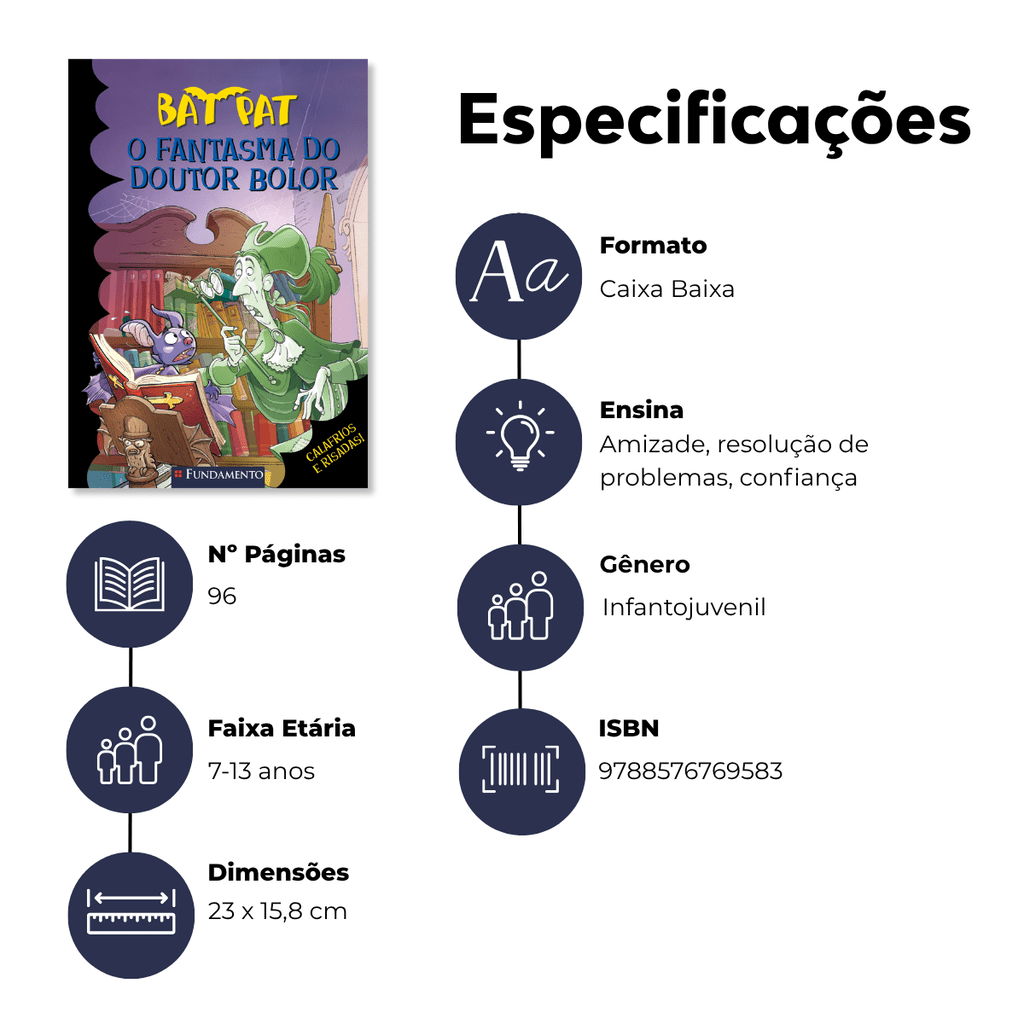 Bat Pat - o Fantasma do Doutor Bolor - Editora Fundamento livro_infantil