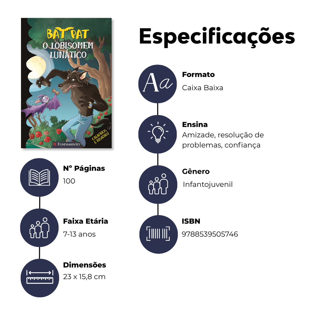 Bat Pat - o Lobisomem Lunático - Editora Fundamento livro_infantil