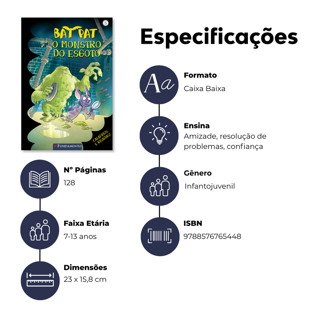 Bat Pat - o Monstro do Esgoto - Editora Fundamento livro_infantil