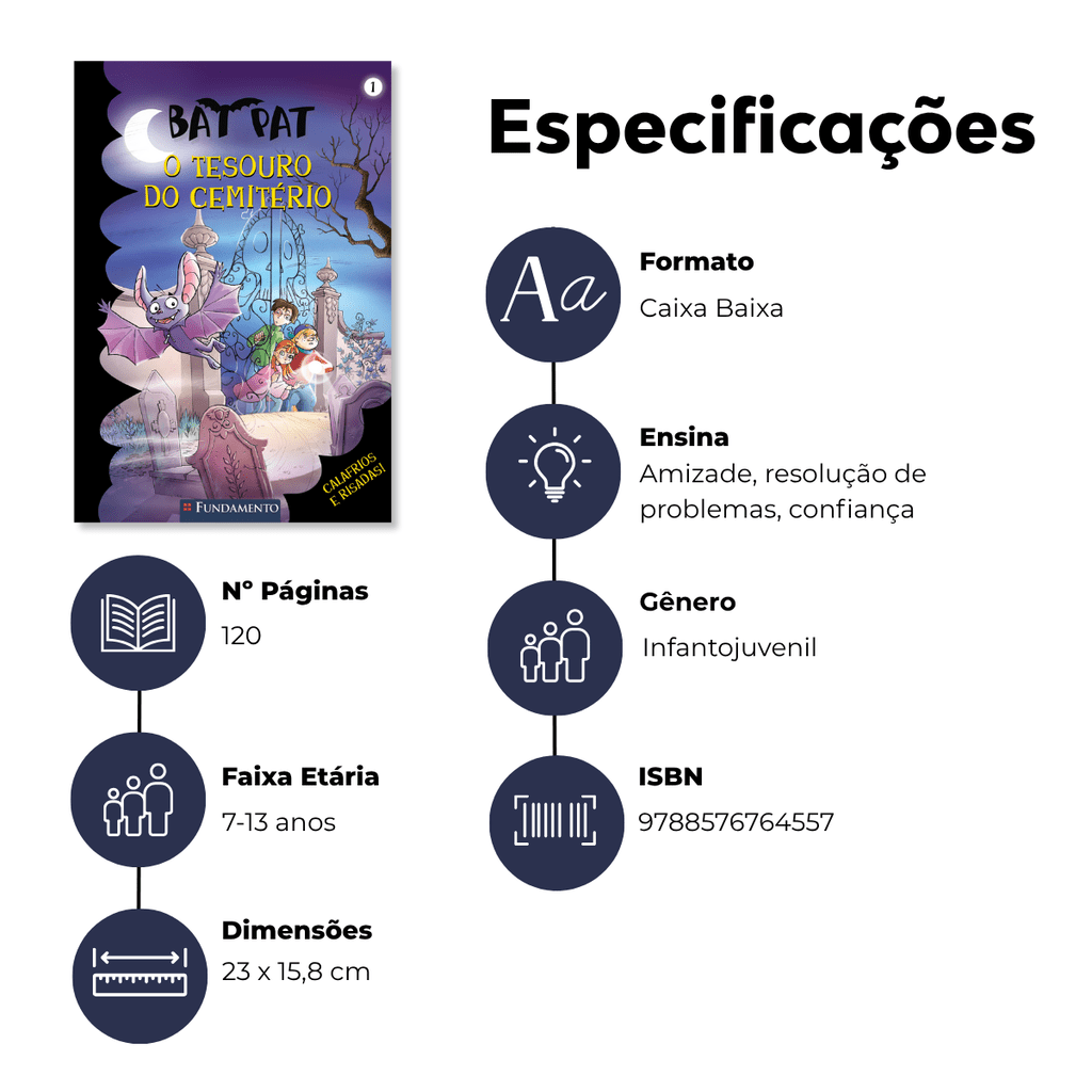 Bat Pat - o Tesouro do Cemitério - Editora Fundamento livro_infantil