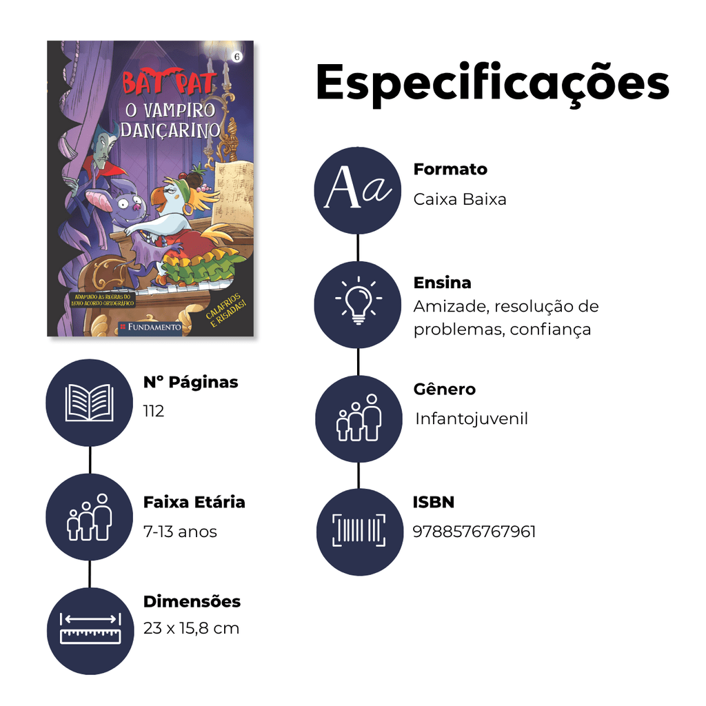 Bat Pat - o Vampiro Dançarino - Editora Fundamento livro_infantil