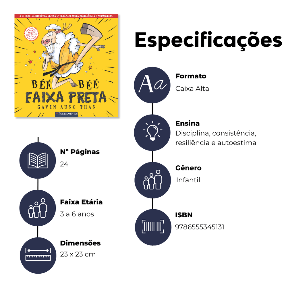 Béé Béé Faixa Preta - Editora Fundamento livro_infantil
