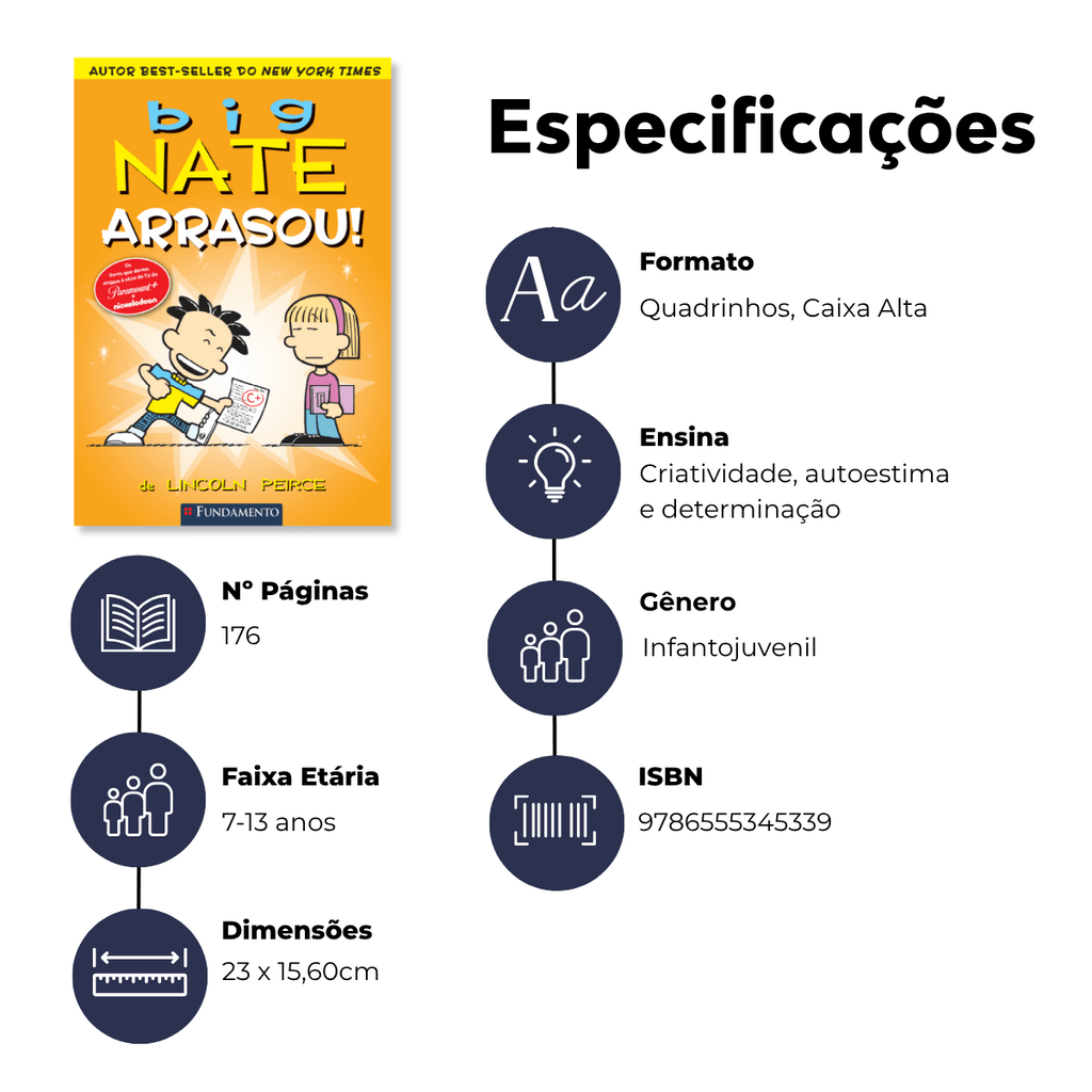 Big Nate: Arrasou! - Editora Fundamento livro_infantil