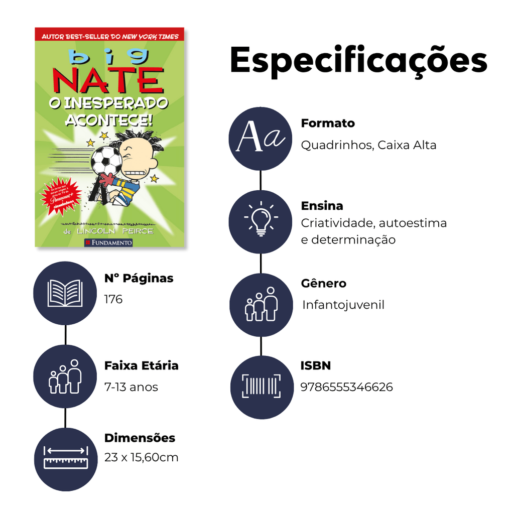 Big Nate: o Inesperado Acontece - Editora Fundamento livro_infantil