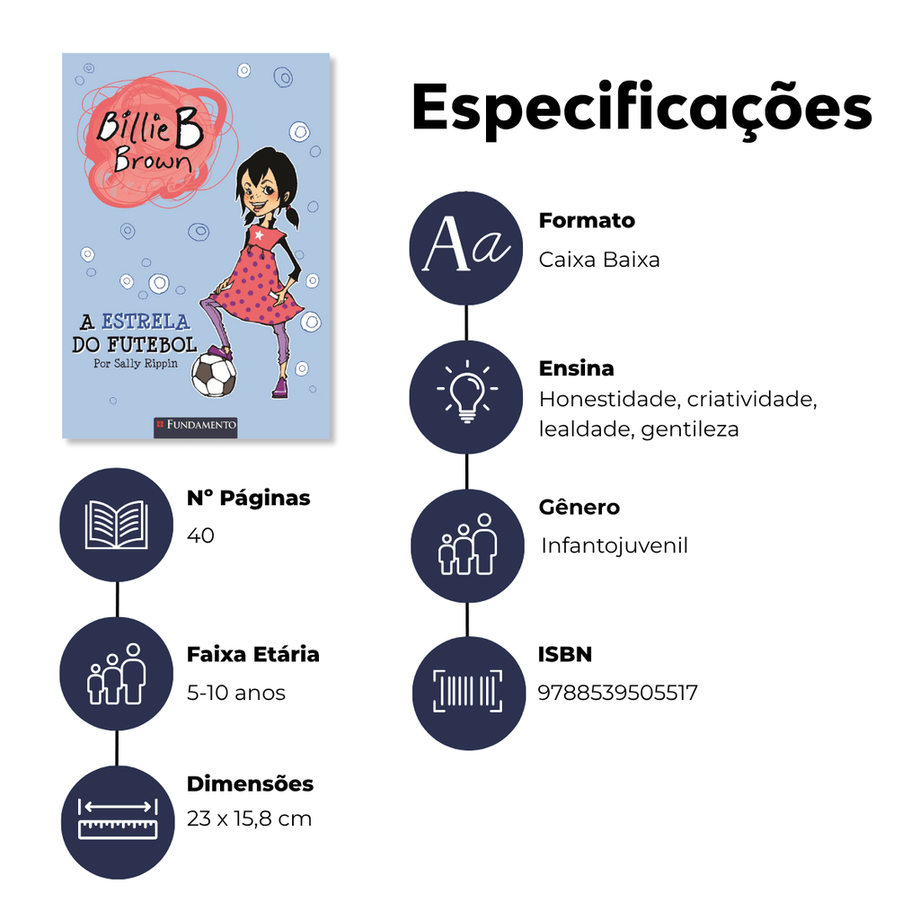 Billie B. Brown - a Estrela do Futebol - Editora Fundamento livro_infantil