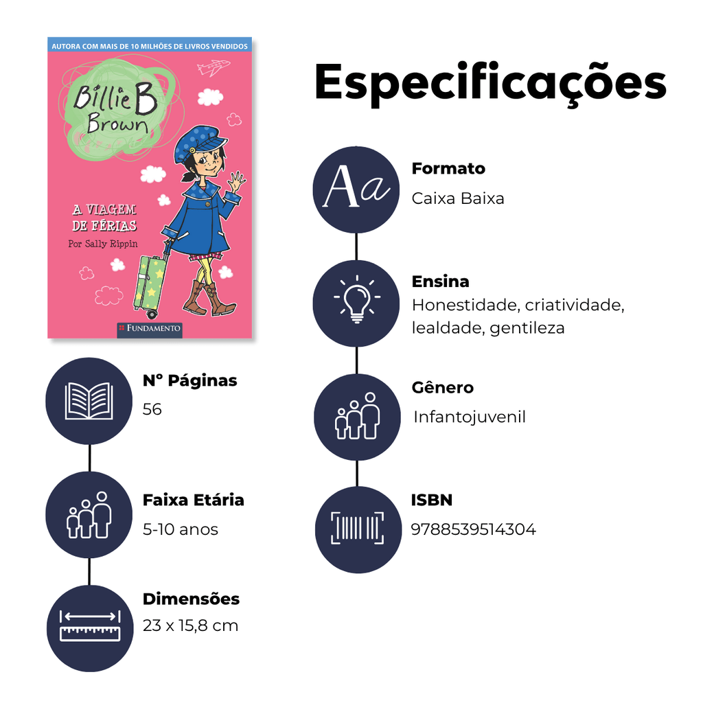 Billie B. Brown - a Viagem de Férias - Editora Fundamento livro_infantil
