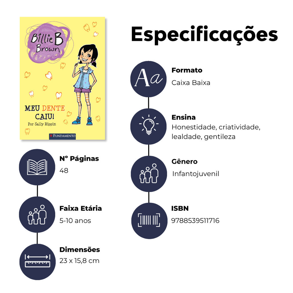Billie B. Brown - Meu Dente Caiu! - Editora Fundamento livro_infantil