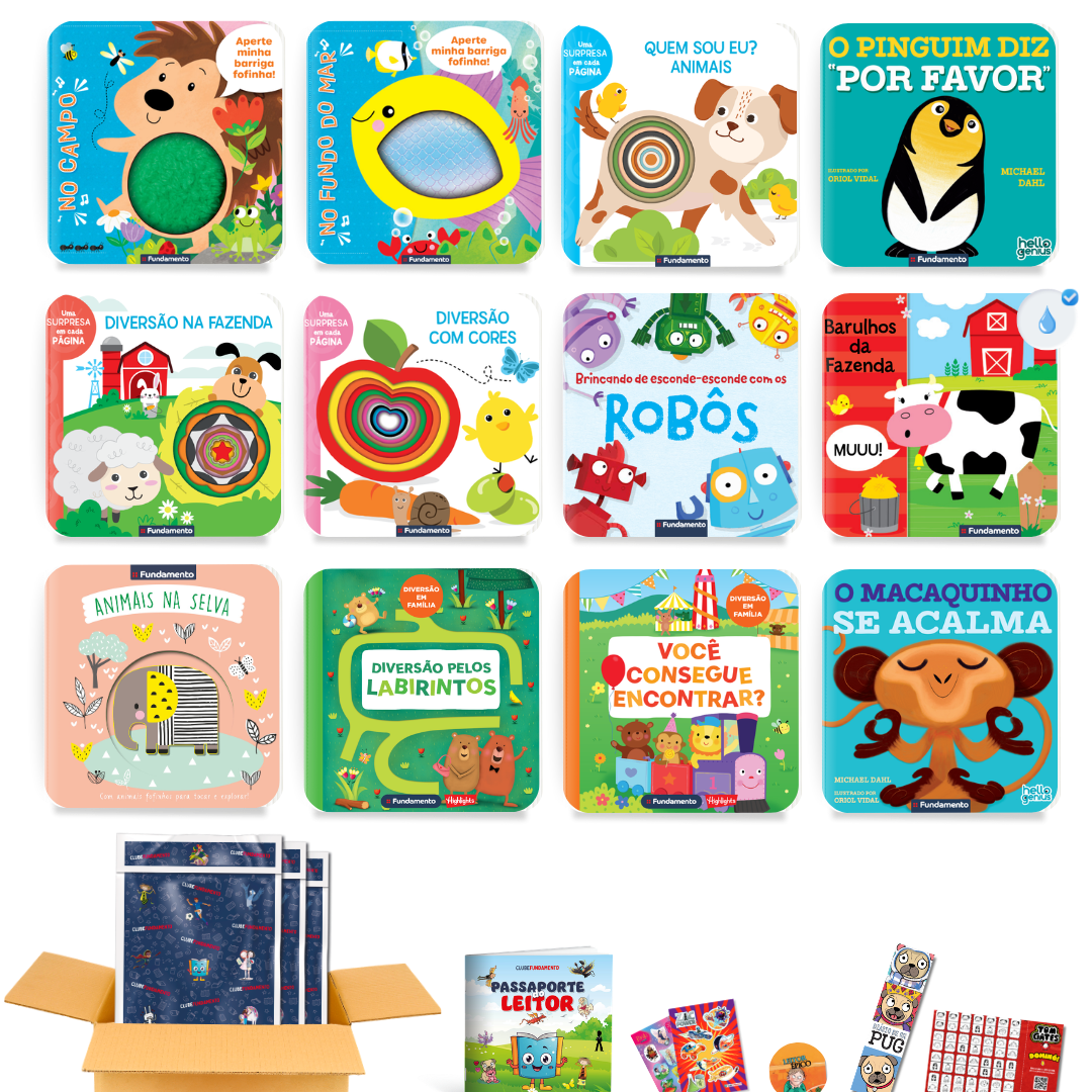 Box Fácil - 12 Livros (0 a 3 Anos) - Editora Fundamento livro_infantil