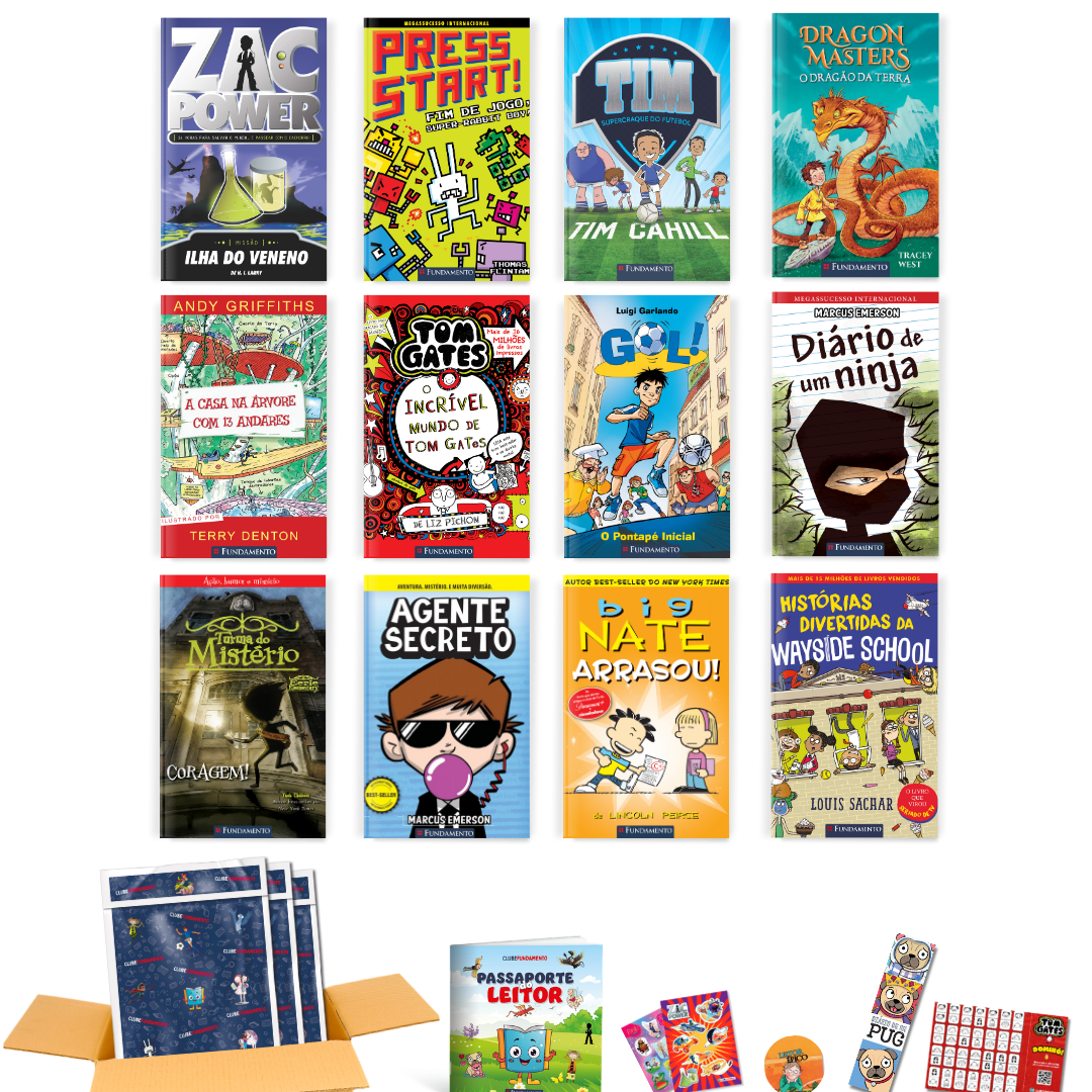 Box Fácil - 12 Livros (7 a 9 Anos) Meninos - Editora Fundamento livro_infantil