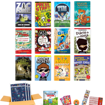 Box Fácil - 12 Livros (7 a 9 Anos) Meninos - Editora Fundamento livro_infantil