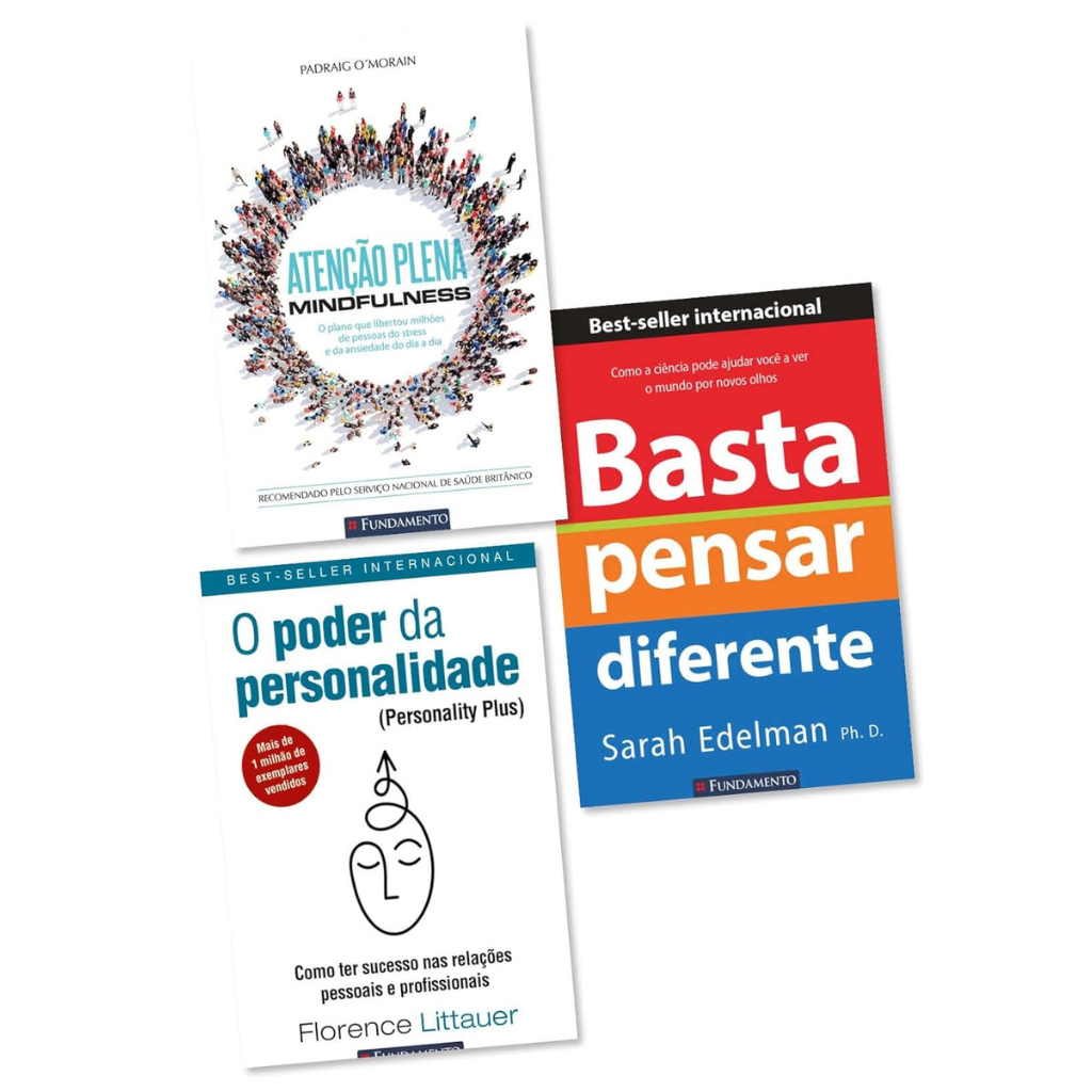 Kit Atenção Plena + o Poder da Personalidade + Basta Pensar Diferente