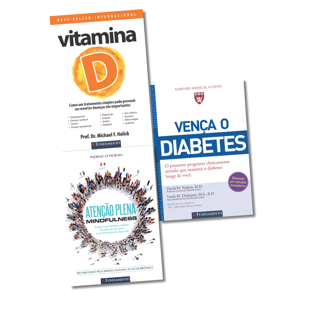 Kit Saúde - Vitamina D, Vença o Diabetes e Mindfulness