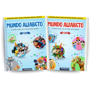 Kit Mundo Alfabeto - 2 Livros de Alfabetização + Acesso a Videoaulas Dinâmicas