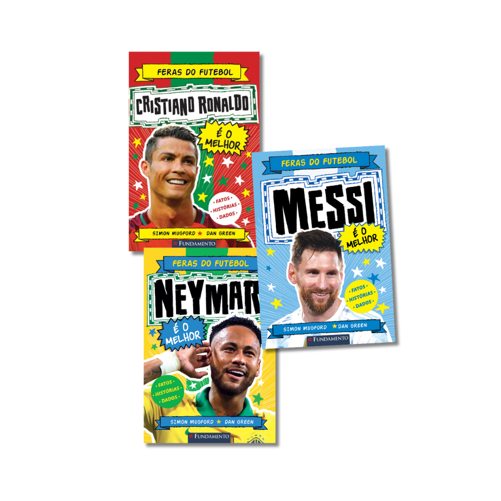 Kit Feras do Futebol - 3 Livros (CR7 + Messi + Neymar)